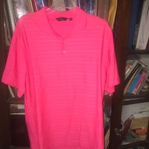 Hot pink men’s golf shirt